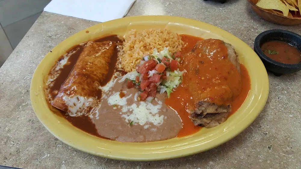 Chicken Enchilada & Chile Relleno